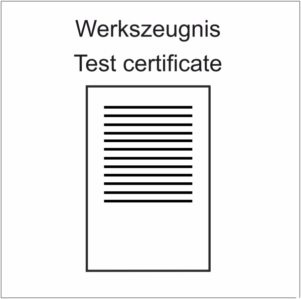 Test certificate stainless steel rods